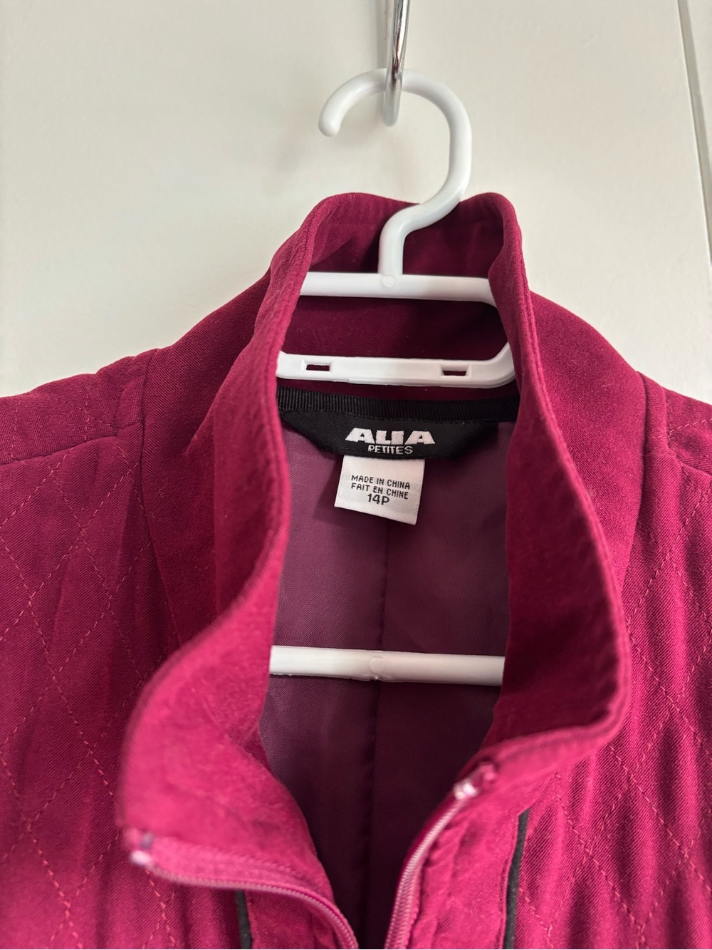 Alia Quilted Sleeveless Vest in Deep Berry - Picture 4 of 10